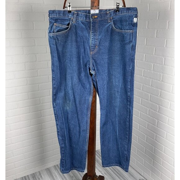 Tyndale Jeans‎ Men 42Wx31.5L Blue Flame RArc 23 Straight Denim Cotton Chore USA - Picture 1 of 13